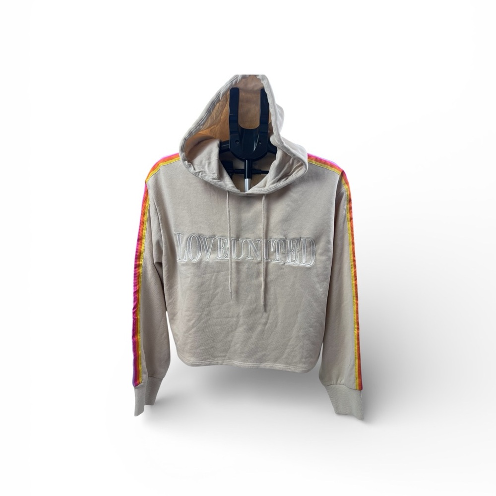 H&M Cream Hoodie "LoveUnited"